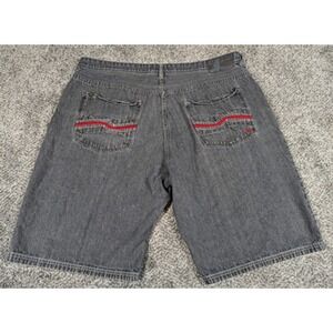 Enyce Denim Bermuda Shorts Mens 48 Gray Baggy Jean Long Loose Fit Y2K Streetwear